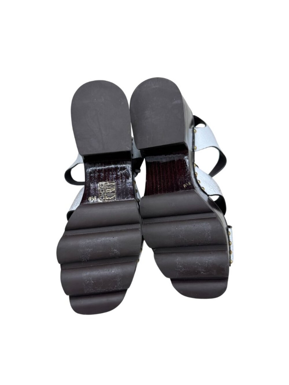 Tory Burch Women's Studded Clog Platform Sandal Buckled Ankle Strap Sz 8.5M NWOB - Picture 9 of 10